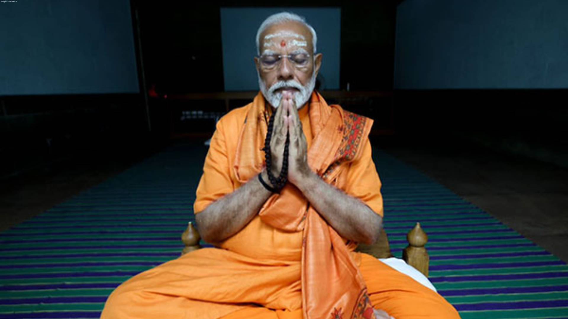 PM Narendra Modi meditates at Vivekananda Rock Memorial in Kanniyakumari